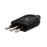 ENCHUFE MACHO PRACTICO 2P+T 10A - 250V NEGRO
