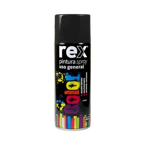 REX PINTURA SPRAY GENERAL 400 ML NEGRO MATE