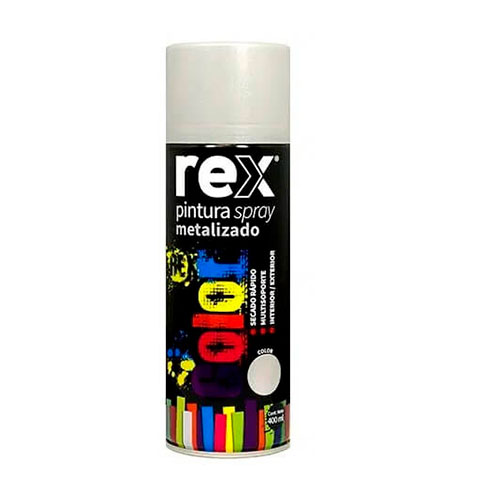REX PINTURA SPRAY METALICO 400 ML PLATA