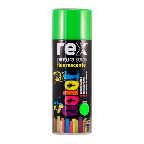 REX PINTURA SPRAY FLUORESCENTE 400 ML VERDE
