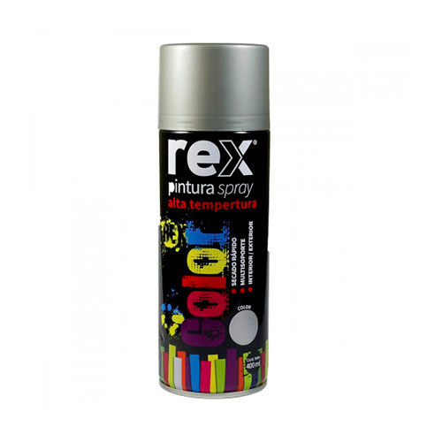 REX PINTURA SPRAY ALTA TEMPERATURA 400 ML ALUMINIO