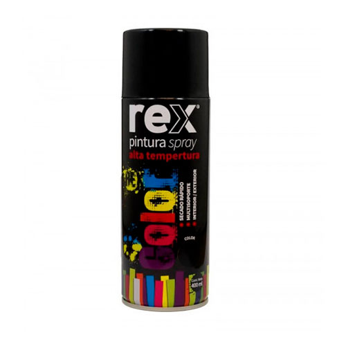 REX PINTURA SPRAY ALTA TEMPERATURA 400 ML NEGRO