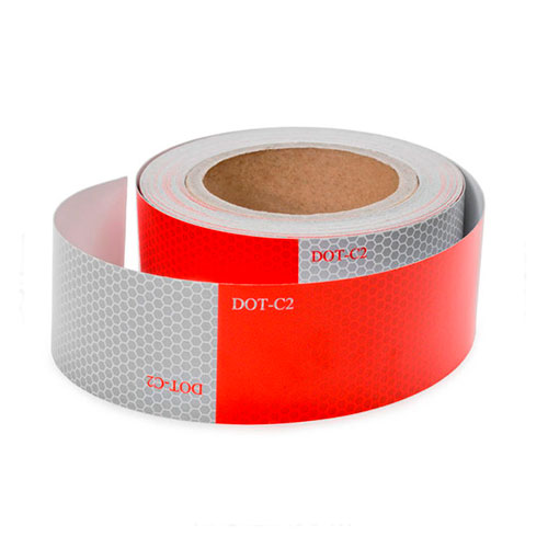 CINTA REFLECTANTE ROJO BLANCO 5 CM X 4.6 MT 3M