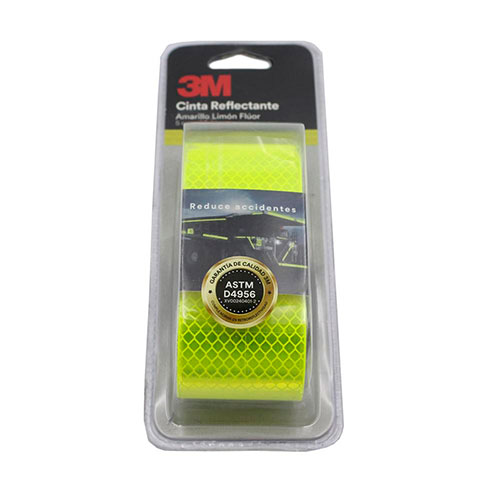 CINTA REFLECTANTE AMARILLO FLUOR 5 CM X 4.6 MT 3M