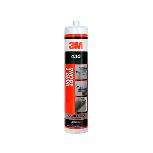 SILICONA ACETICA C/FUNGICIDA 3M TRANSPARENTE 430