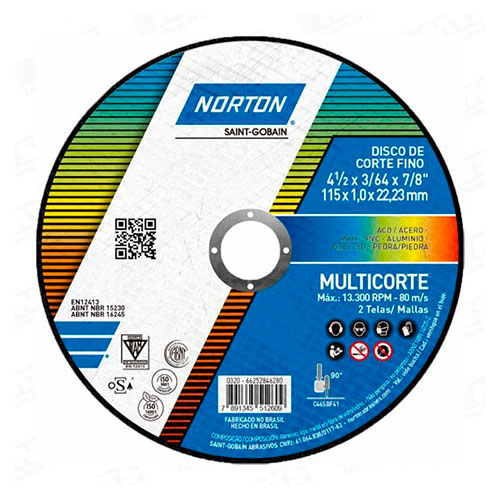 DISCO MULTICORTE 4 1/2" X 1MM NORTON