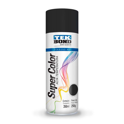 SPRAY TEK BOND ALTA TEMP. NEGRO MATE 350ML