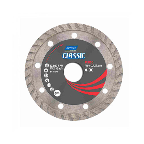 DISCO DIAMANTADO 4 1/2" Ó 110X22MM TURBO NORTON