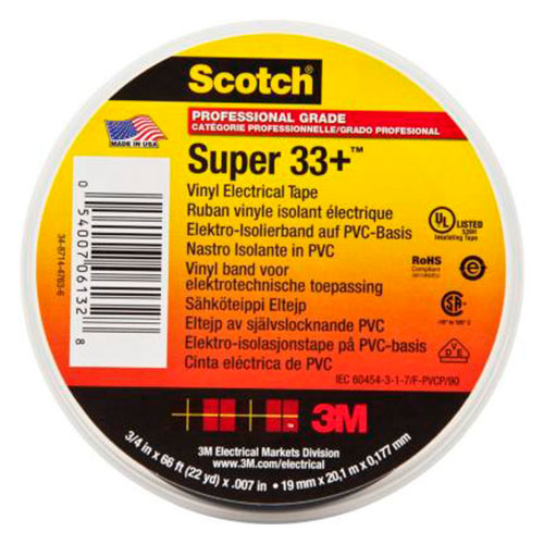 8061120701200.jpg CINTA ELECTRICA 3M SUPER 33 + 3/4 IN X 66FT - Imagen 1