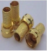 CONECTOR CAX-301NS RG-6 LARGO DORADO UNIDAD