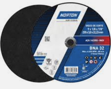 DISCO CORTE METAL NORTON BNA AR302 9" X 3 MM