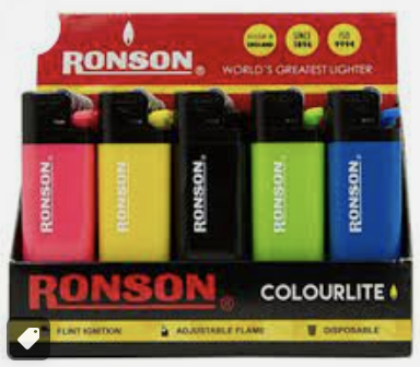 ENCENDEDOR RONSON COLOR (20 un)