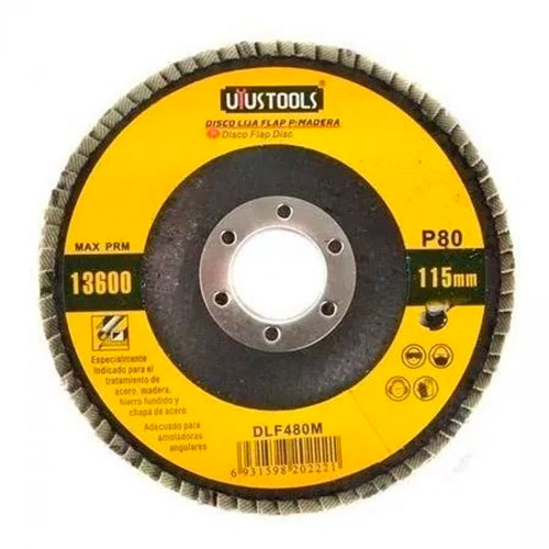 DISCO LIJA FLAP P/MAD. 4 1/2/115mm GR.120 UYUSTOOL