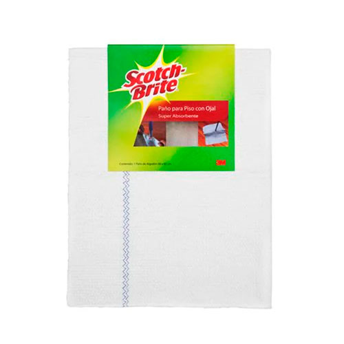 TRAPERO ALGODON SIMPLE C/OJAL SCTOCH BRITE 3M UN