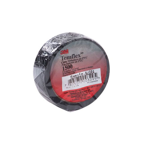 CINTA ELECTRICA 3M 1500 TEMFLEX NEGRO 18MM X 5M
