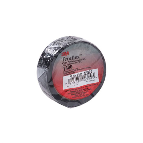 CINTA ELECTRICA 3M 1500 TEMFLEX NEGRO 18MM X 10M